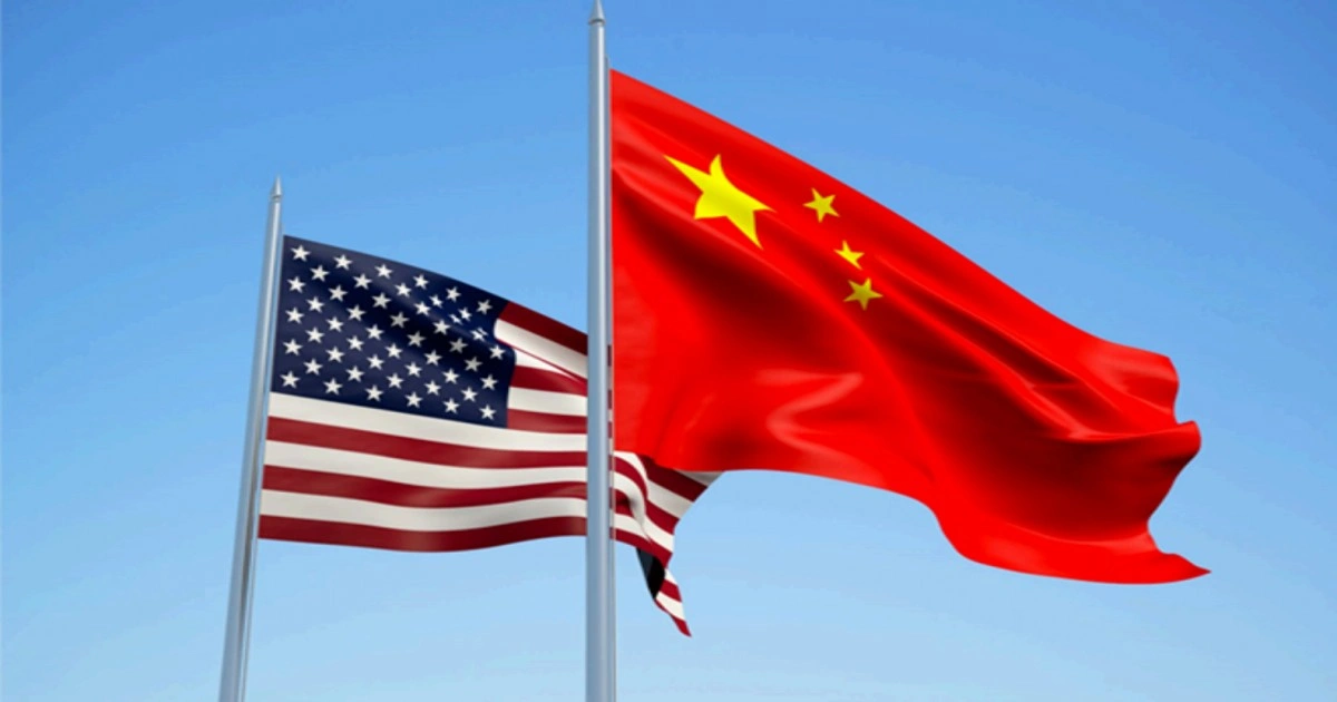 U.S. and China Flag