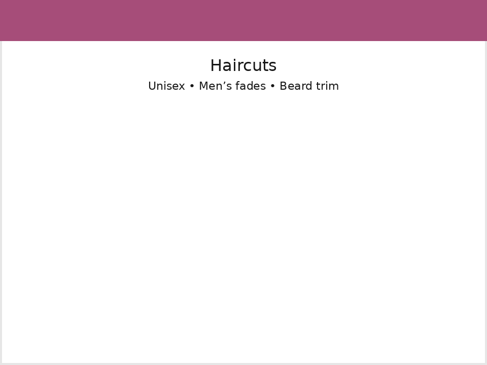 Unisex Haircuts in Clayton VIC at Ann's Haircuts & Beauty Salon in Clayton