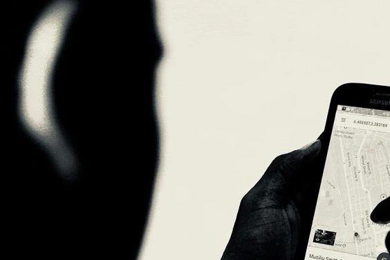 Person using smartphone app interface