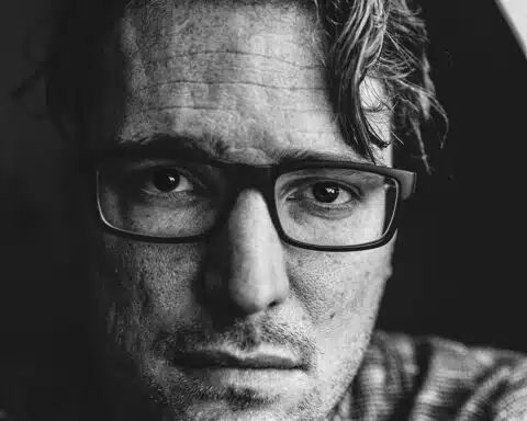 Close up warm toned portrait