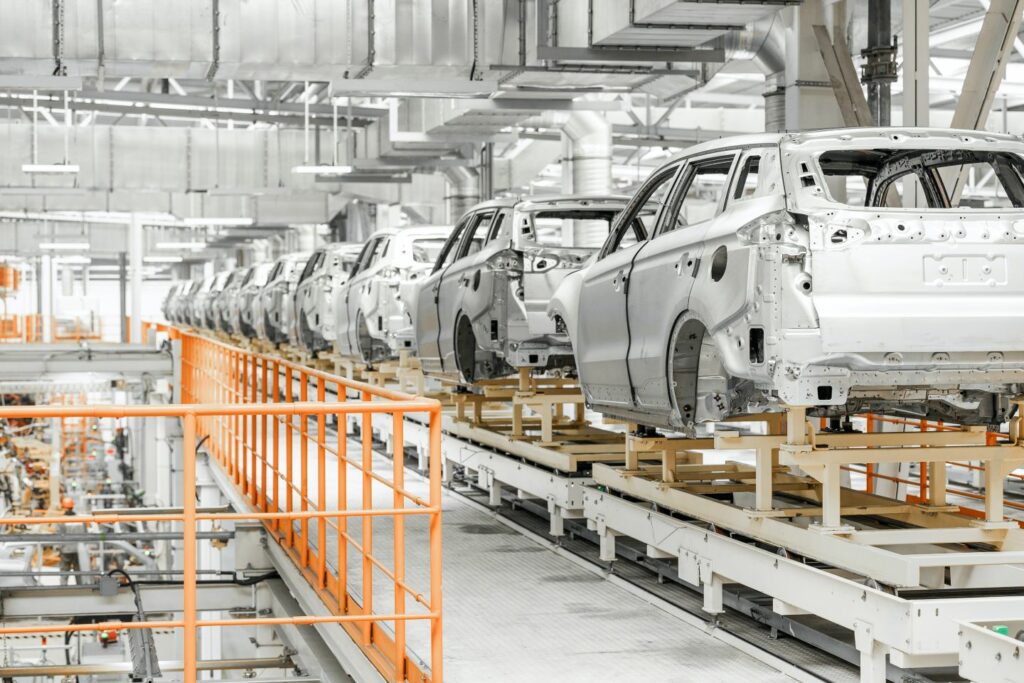 Car manufacturing assembly line