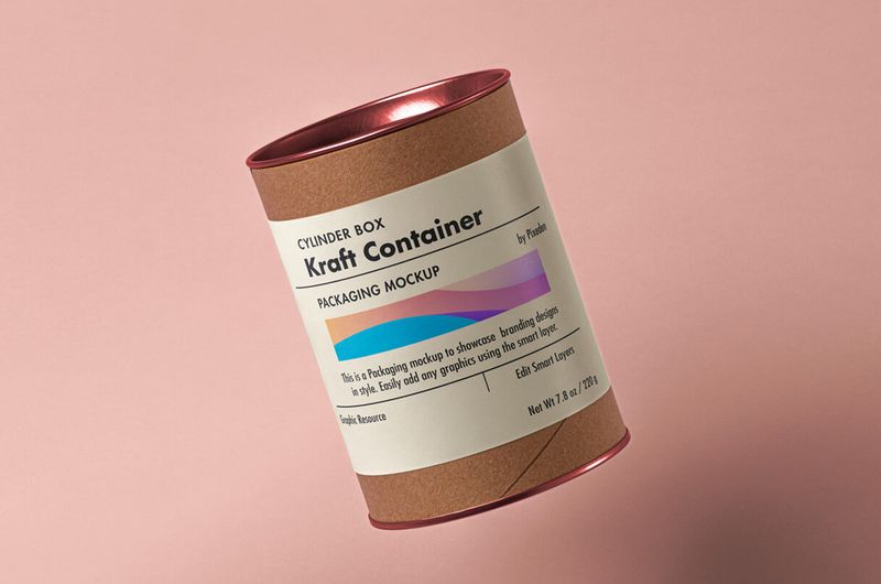 Kraft container cylinder
