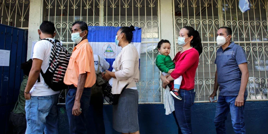 Centro de votación en Managua, Nicaragua, durante las elecciones municipales de 2026