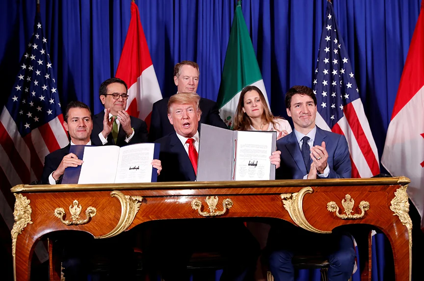 Líderes de México, EE.UU. y Canadá en reunión sobre revisión del T-MEC