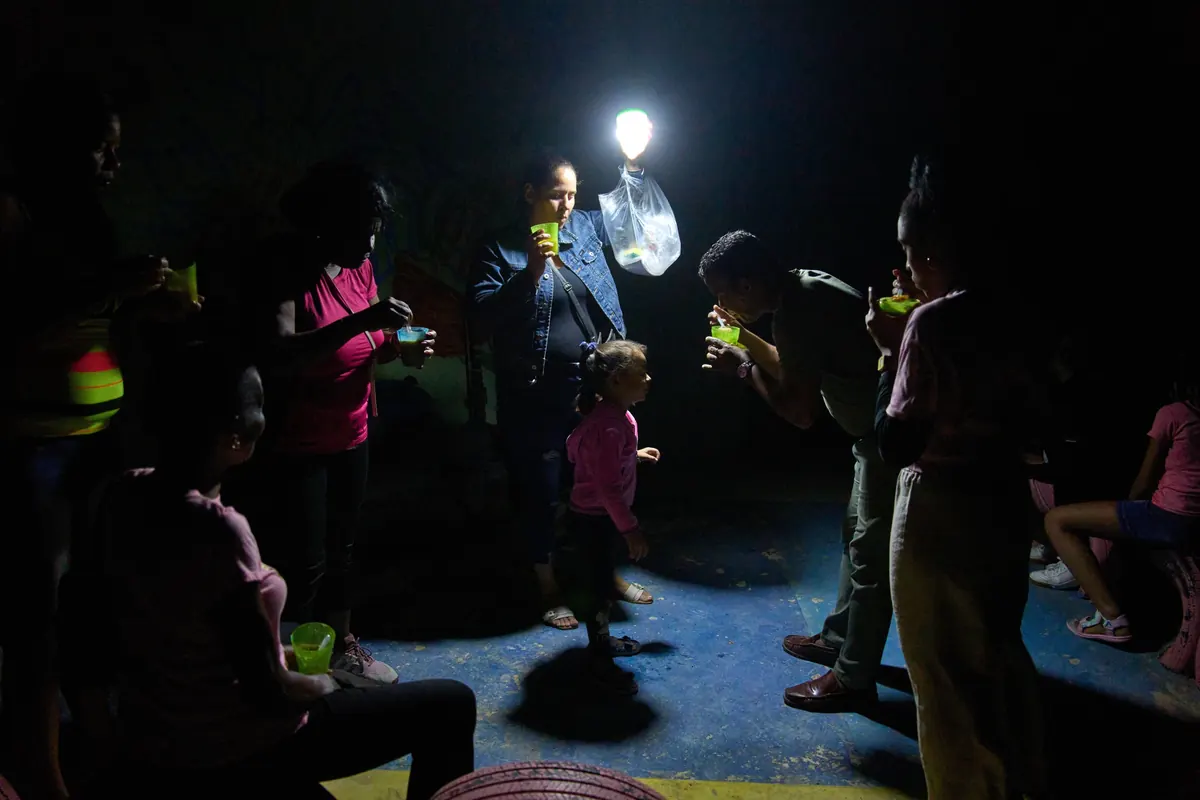 Darkened streets in Havana during a widespread power outage affecting western Cuba