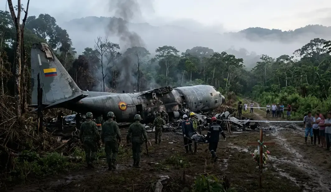 Rescue teams search crash site of Colombian Air Force C-130 in Amazon jungle