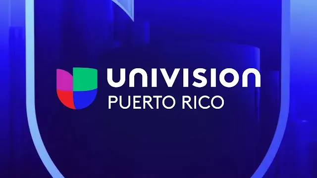 Univision logo displayed on television screen in Puerto Rico