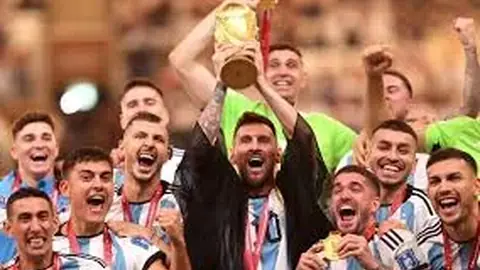 Lionel Messi con la selección argentina entrenando para la Copa del Mundo 2026